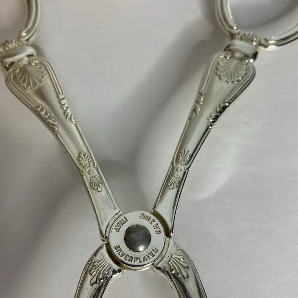 SILVER PLATED CHALICE/GOBLET AND SERVING TONGS